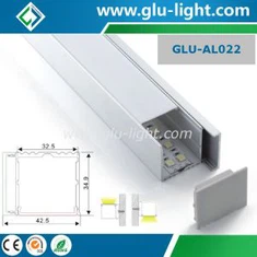 Profilo in alluminio a LED montato in superficie, estrusione di alluminio per strisce LED
